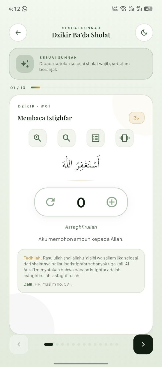 Daftar dzikir pagi dan petang